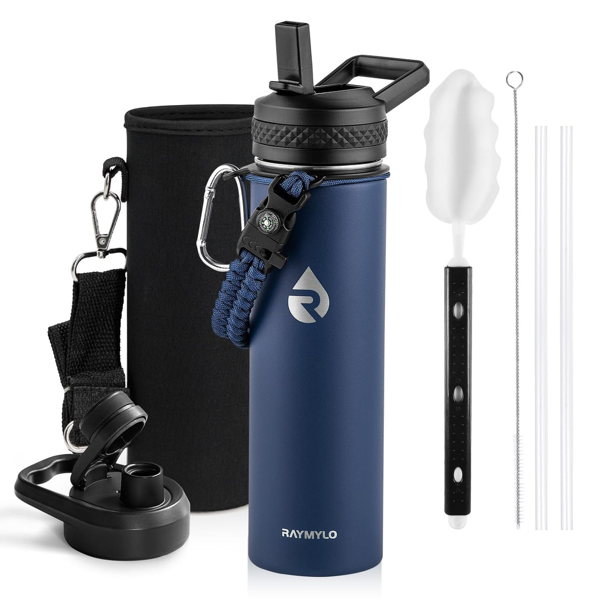 RAYMYLO Insulated Water Bottle 40 oz, Triple Wall Vacuum Stainless Steel