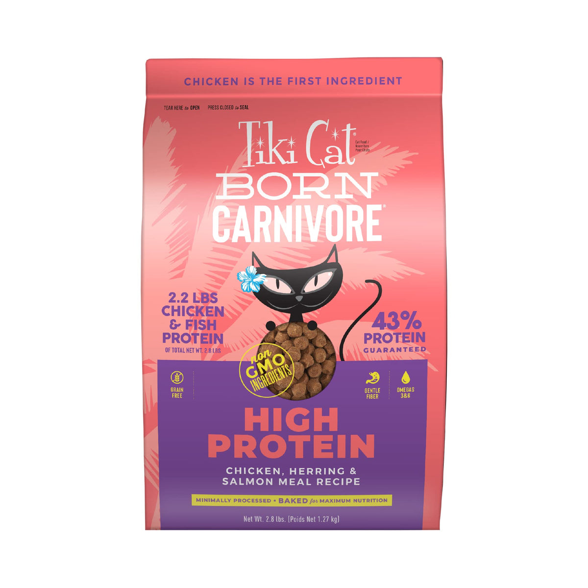 Tiki Cat Born Carnivore Dry Cat Food, Deboned Chicken & Egg, 11.1 lb Bag
