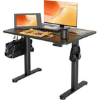 Claiks Electric Height Adjustable Standing Desk, 32x19 Inch, Nature