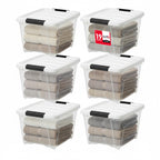 IRIS USA 6-Pack 72 Quart Storage Bins with Lids, Clear