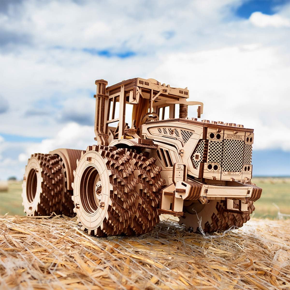 3D Wooden K-7M Tractor Model Kit, Wood Building Set, Educational STEM Toy, Engineering Puzzle for Adults & Teens, Collectors Display Model 596PCS