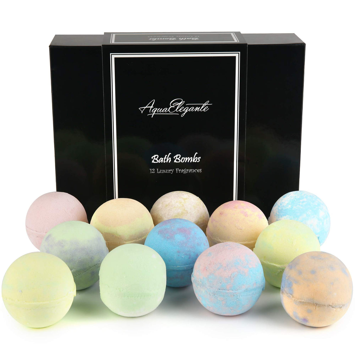 Aqua Elegante Luxury Bath Bombs for Women - Gift Set of 24 Fizzy Bathbombs