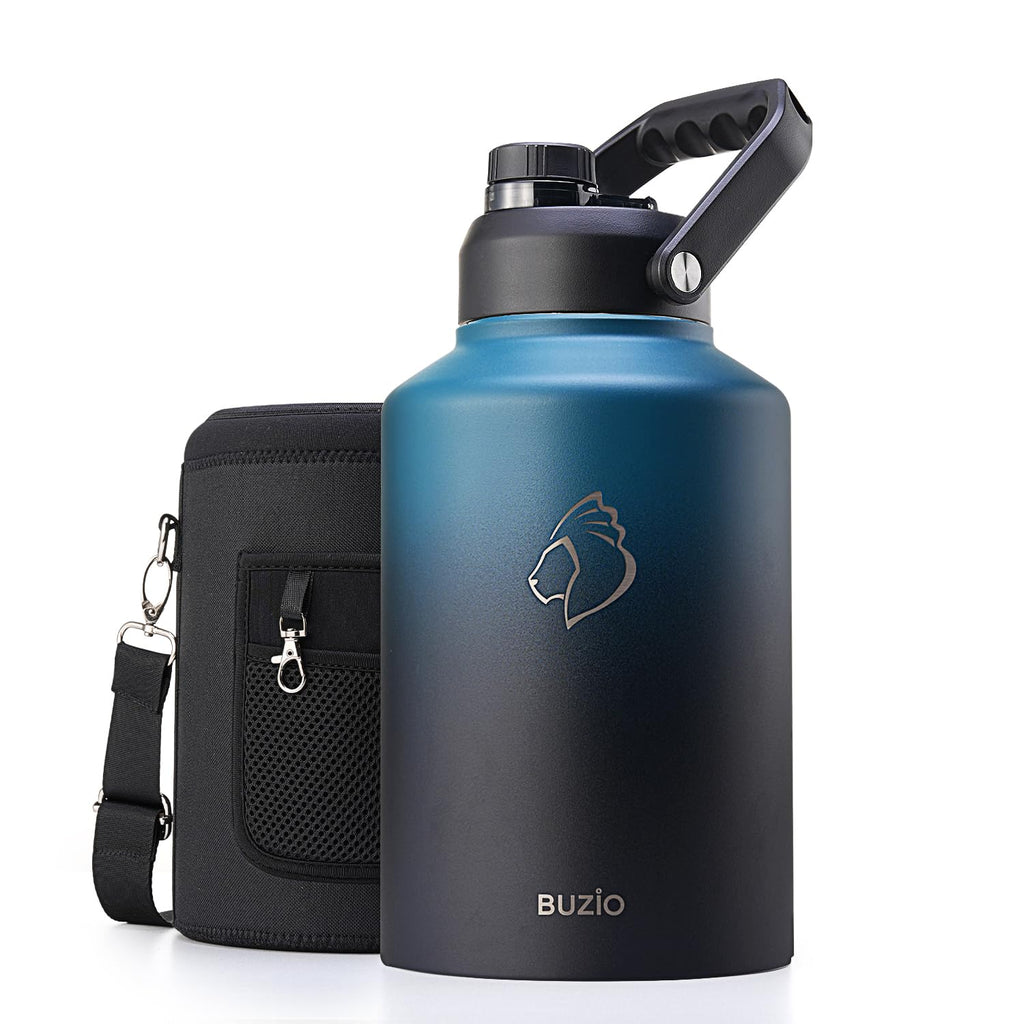 BUZIO 2 Gallon Water Jug Insulated Insulated with Fixed-Angle Large Handle