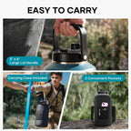 BUZIO 2 Gallon Water Jug Insulated Insulated with Fixed-Angle Large Handle