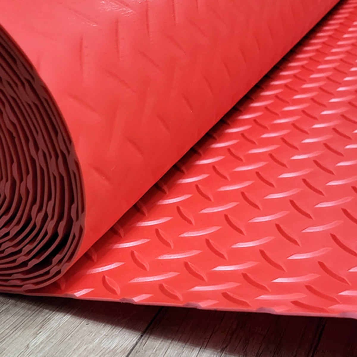 UrbanUp Garage Floor Mat Rubber Diamond Plate Garage Floor Mat, DIY Garage Flooring Roll Flexible, Gym/Camping/Ladder Mats(Gray,1.5x1m (4.9 x 3.3ft))