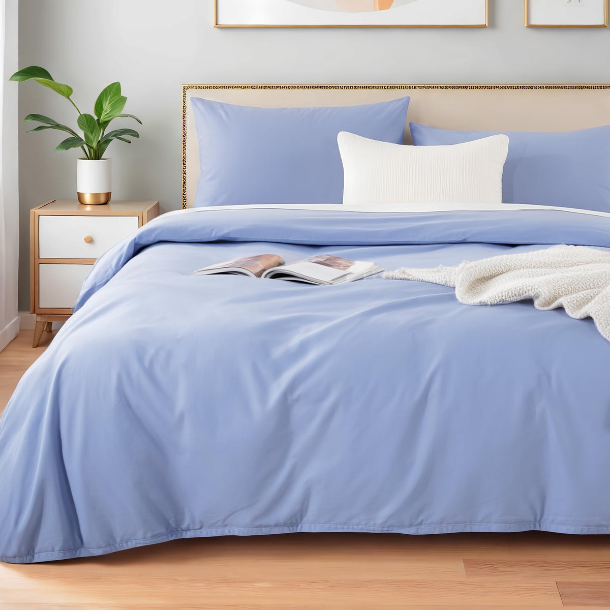 NEXHOME PRO Duvet Cover Set Queen Size Linen Look Textured 100% Washed Cotton Duvet Cover Burgundy Dark Red 3 Pieces Bedding Set with Zipper Closure,Breathable, Soft Organic Natural(No Comforter)