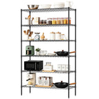 FDW | 6-Tier Wire Shelf with Wheels | 45" x 18" x 82" | Chrome