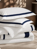 Bedsure PureWoven 100% Cotton Percale Duvet Cover King, Rope Weave, White