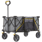 Gorilla Carts Collapsible Folding Outdoor Utility Wagon, 7 Cu Ft, Black