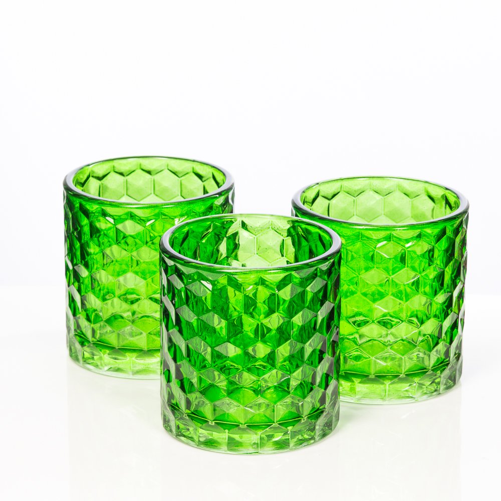 Richland Amber Chunky Honeycomb Glass Votive & Tealight Candle Holder Set of 48