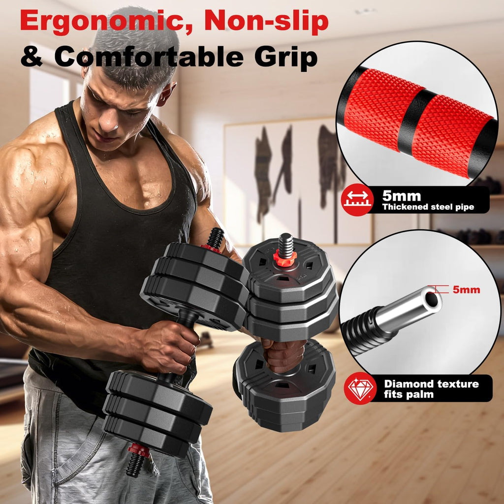 Adjustable dumbbell set,20/30/45/70/90lbs Free Weights Dumbbells Set 5in1