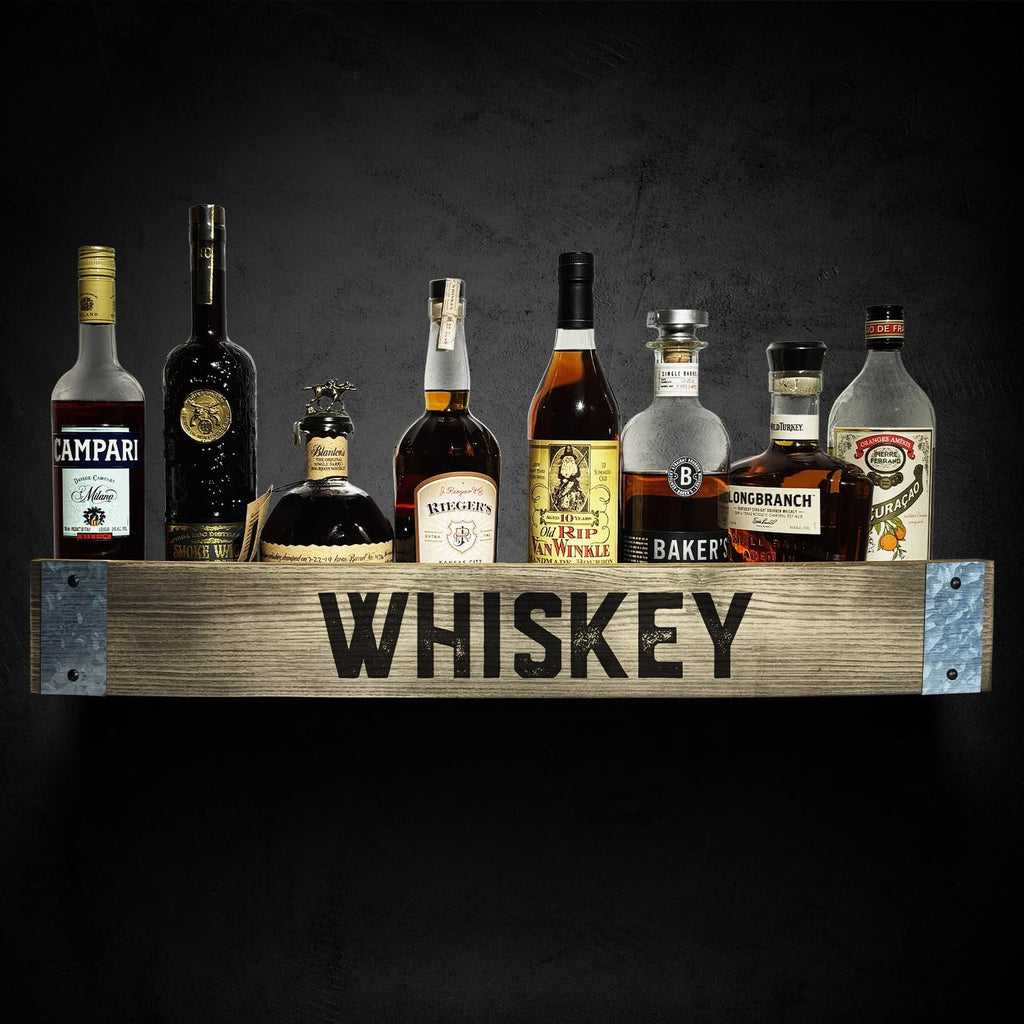 Aged & Charred Whiskey Barrel Shelf