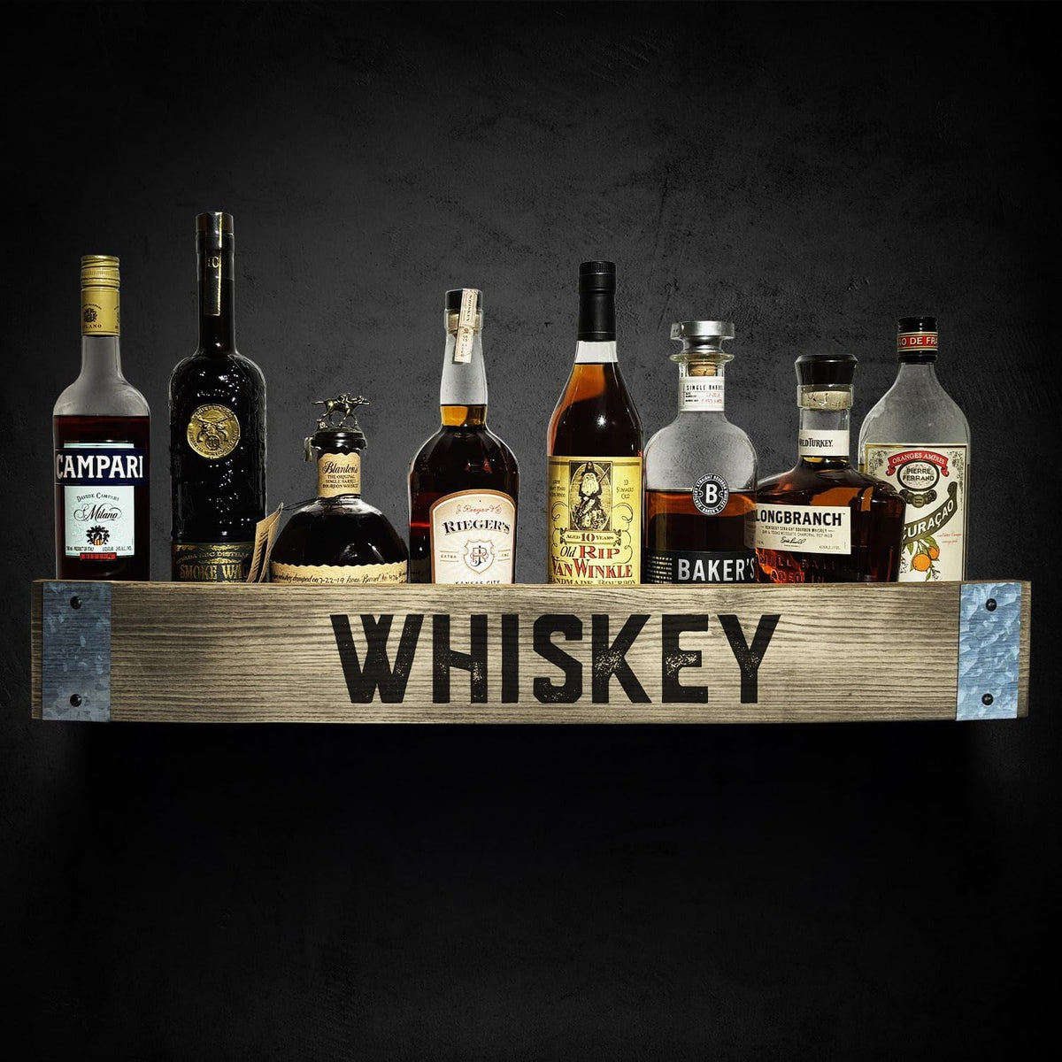 Aged & Charred Whiskey Barrel Shelf