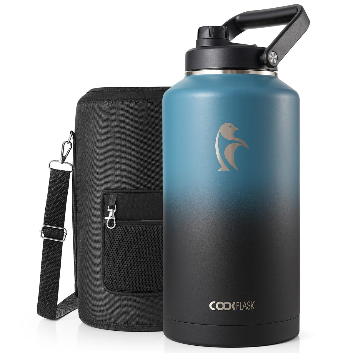 Coolflask Titan 2 Gallon Water Bottle Insulated with Large Spout Lid