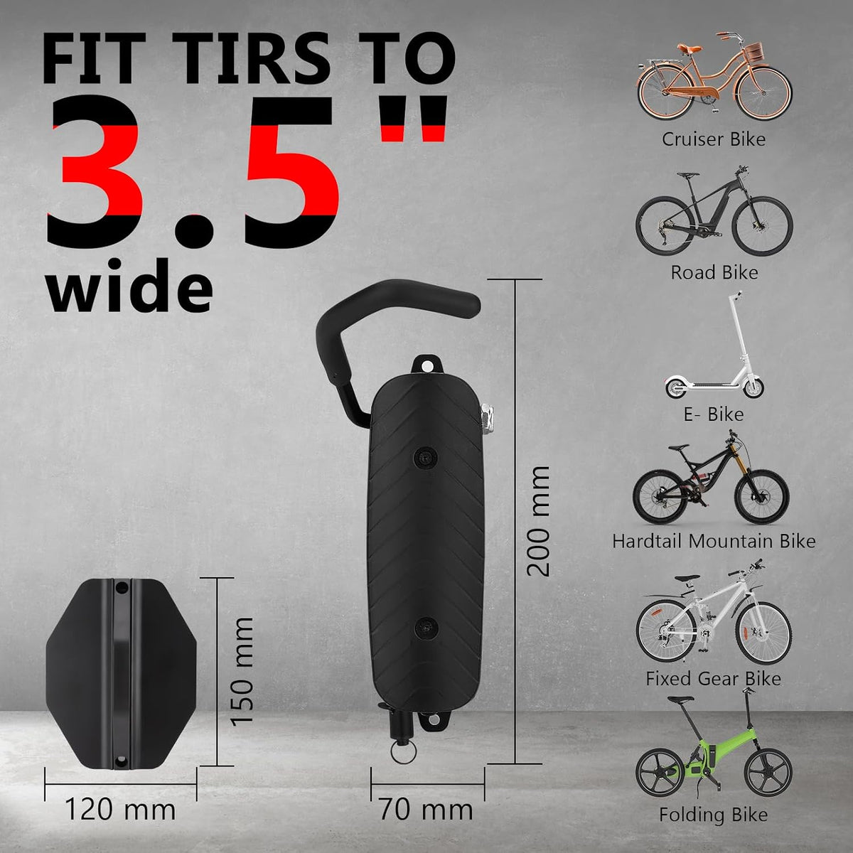 Four Packs Bike Wall Mount Bicycle Swivel Hanger Vertical Bike Rack Bicycle Storage Rack