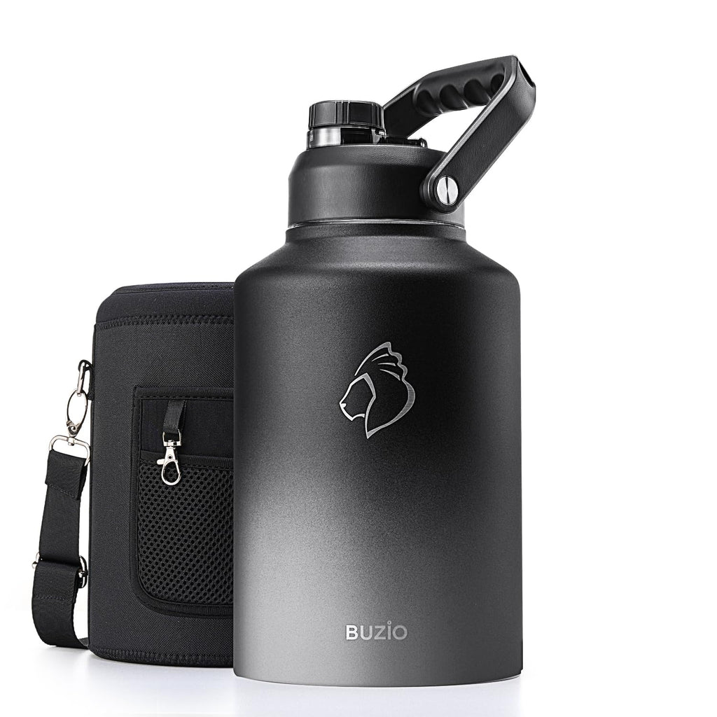 BUZIO 2 Gallon Water Jug Insulated Insulated with Fixed-Angle Large Handle