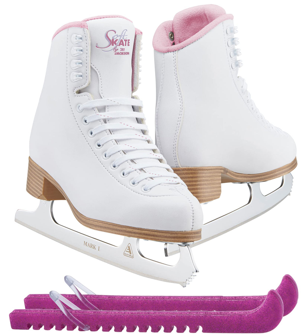Jackson Classic Model 380/381 Figure Ice Skates for Women and Girls Bundle with Skate Guards Just Launched 2023