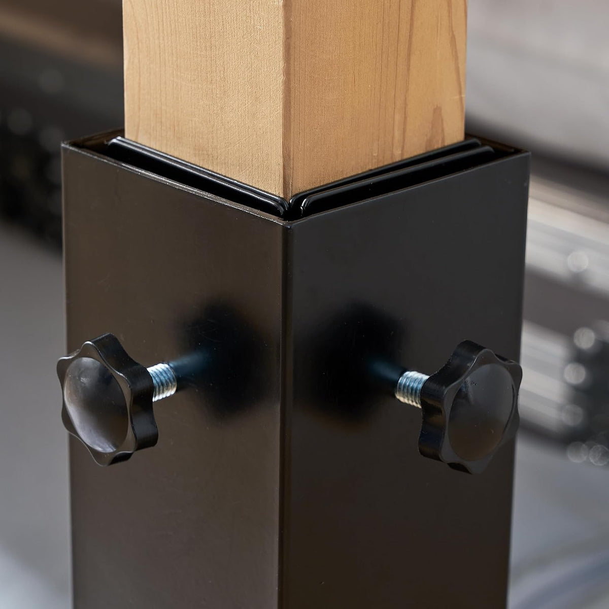 DormCo Suprima Ultimate Height Black Bed Risers - Carbon Steel