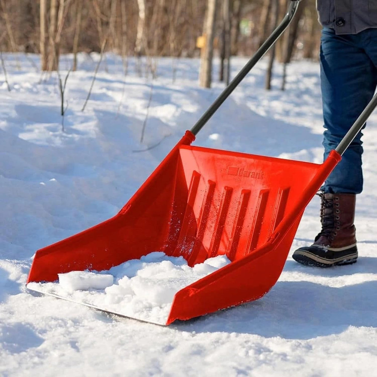 Sleigh Shovel 24in Large High Capacity Poly Blade Ergonomic Handle Move Snow,Replacement for OEM