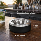 Outdoor Ashtray for Patio with Self-Closing Flip Top