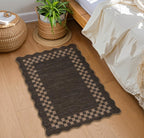 GarveeHome 5x7 Washable Area Rug Checkered Rug for Bedroom Living Room