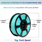 PLA Plus 3D Printer Filament 1.75mm,8 Color 8KG FDM Spool
