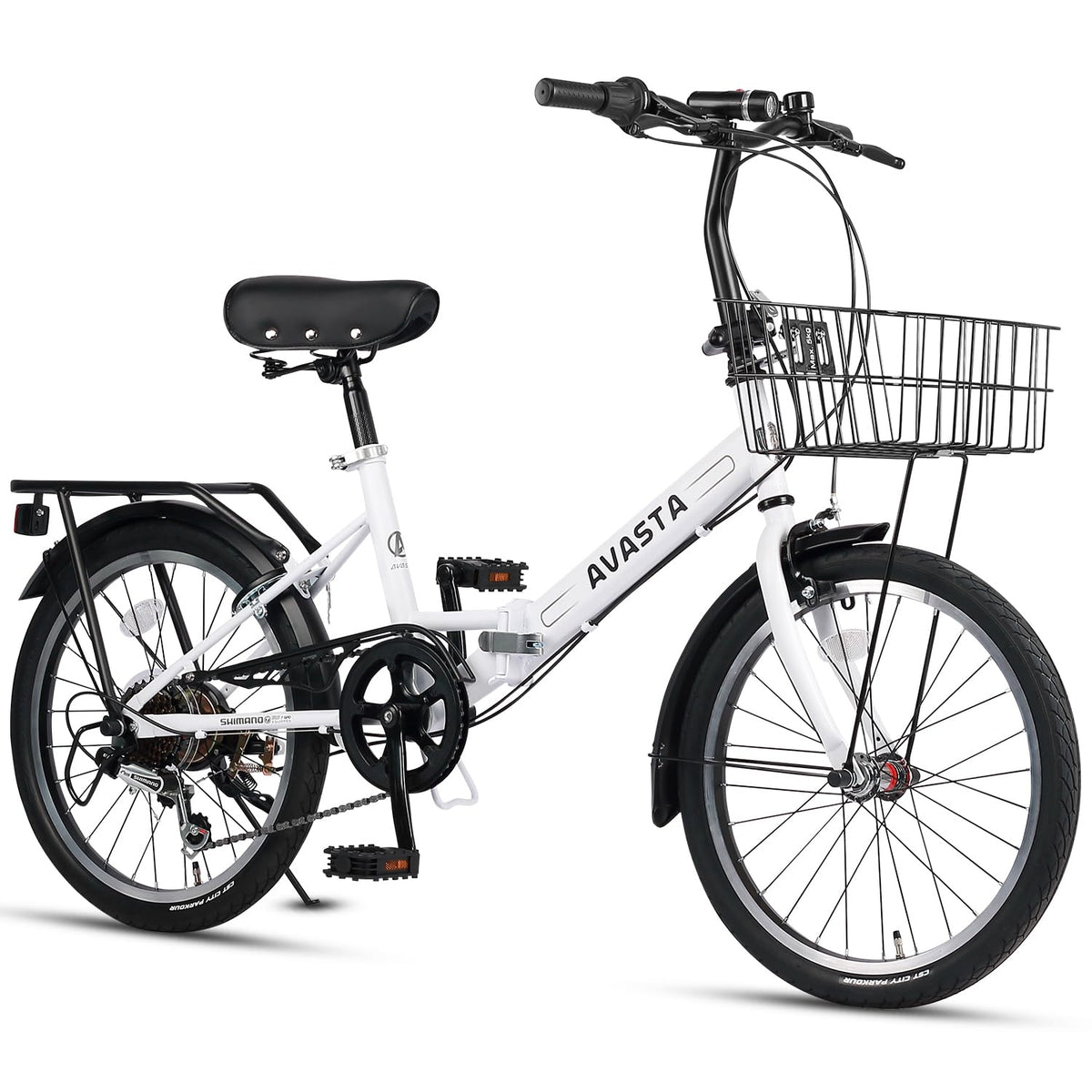 AVASTA Quartet Folding Bike, 20/24 Inch, 7-Speed, Dual Brakes