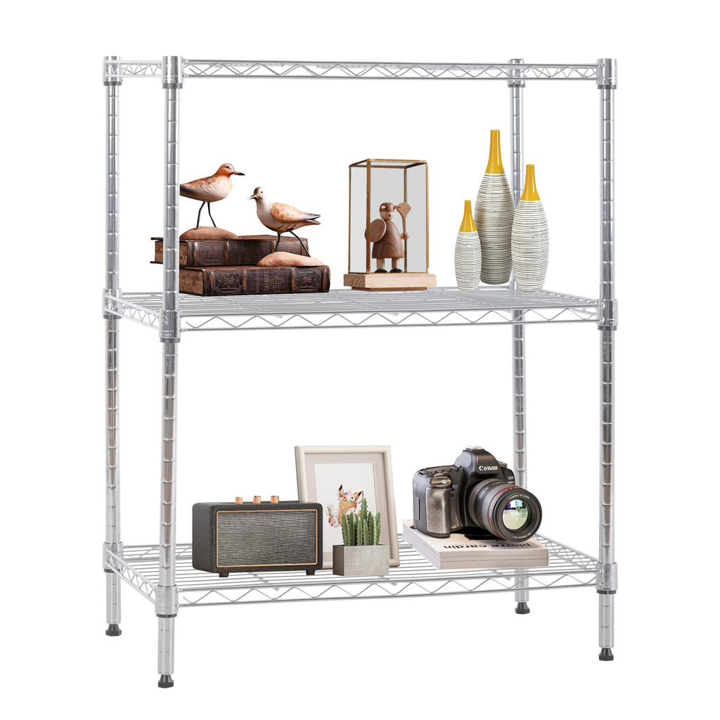 FDW | 6-Tier Wire Shelf with Wheels | 45" x 18" x 82" | Chrome