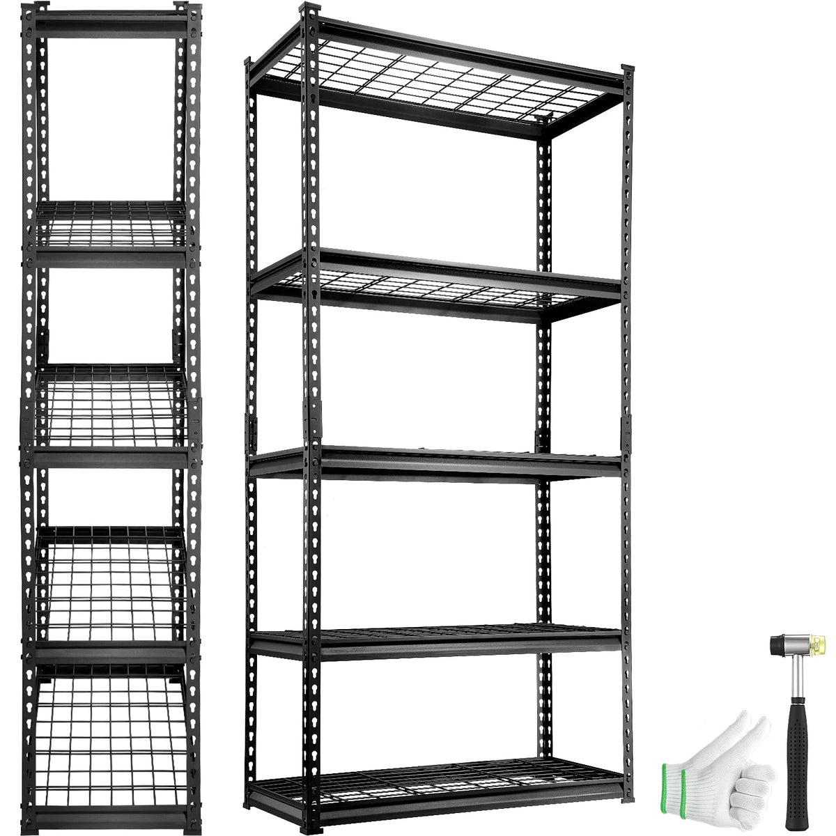 VEVOR Storage Shelves, 3000 lbs, 5 Tier, 24 x 48 x 72 inch Metal Rack Set