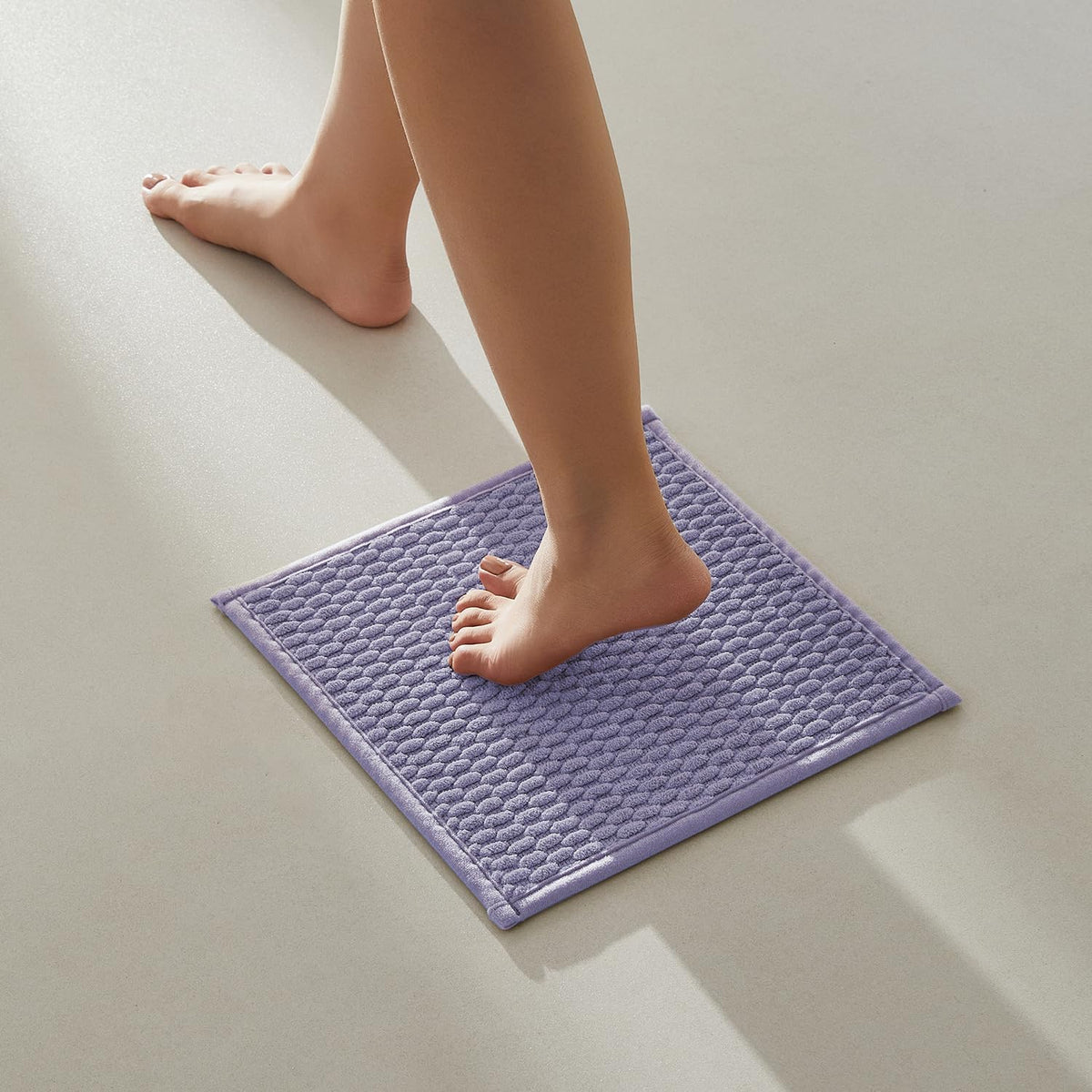 TYUU Bathroom Runner Rugs, Long Bath Mat Runner Washable Thin Quick Dry Low Pile Bathroom Runner Rugs Non Slip, Beige 24"x70"