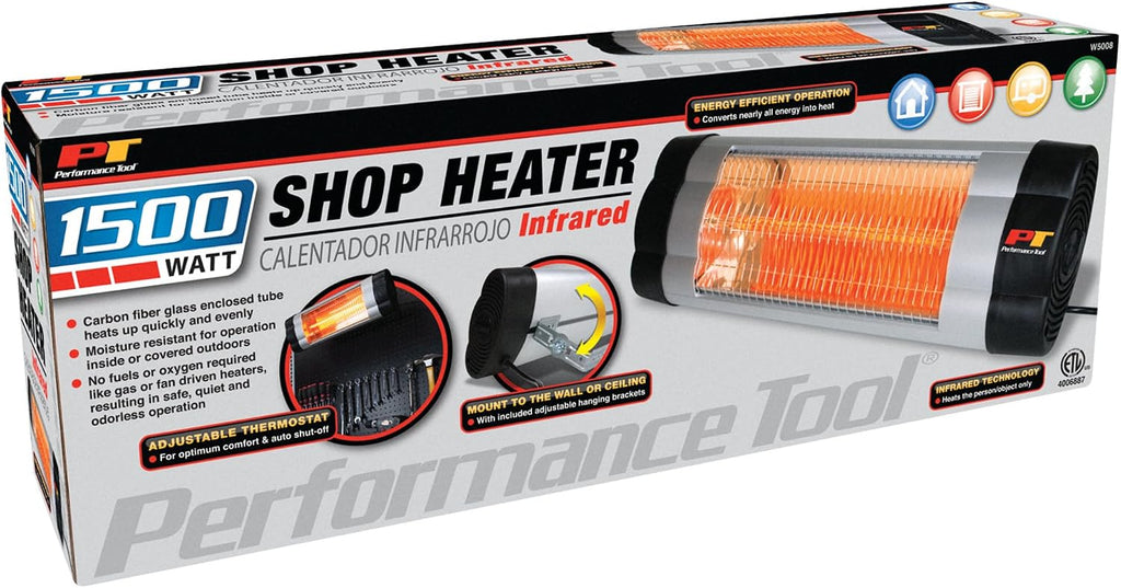 Performance Tool W5008 1500-Watt Infrared Electric Garage Heater