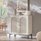 IFGET 61.75" W Modern Arched Sideboard Buffet Cabinet with Storage, Natural