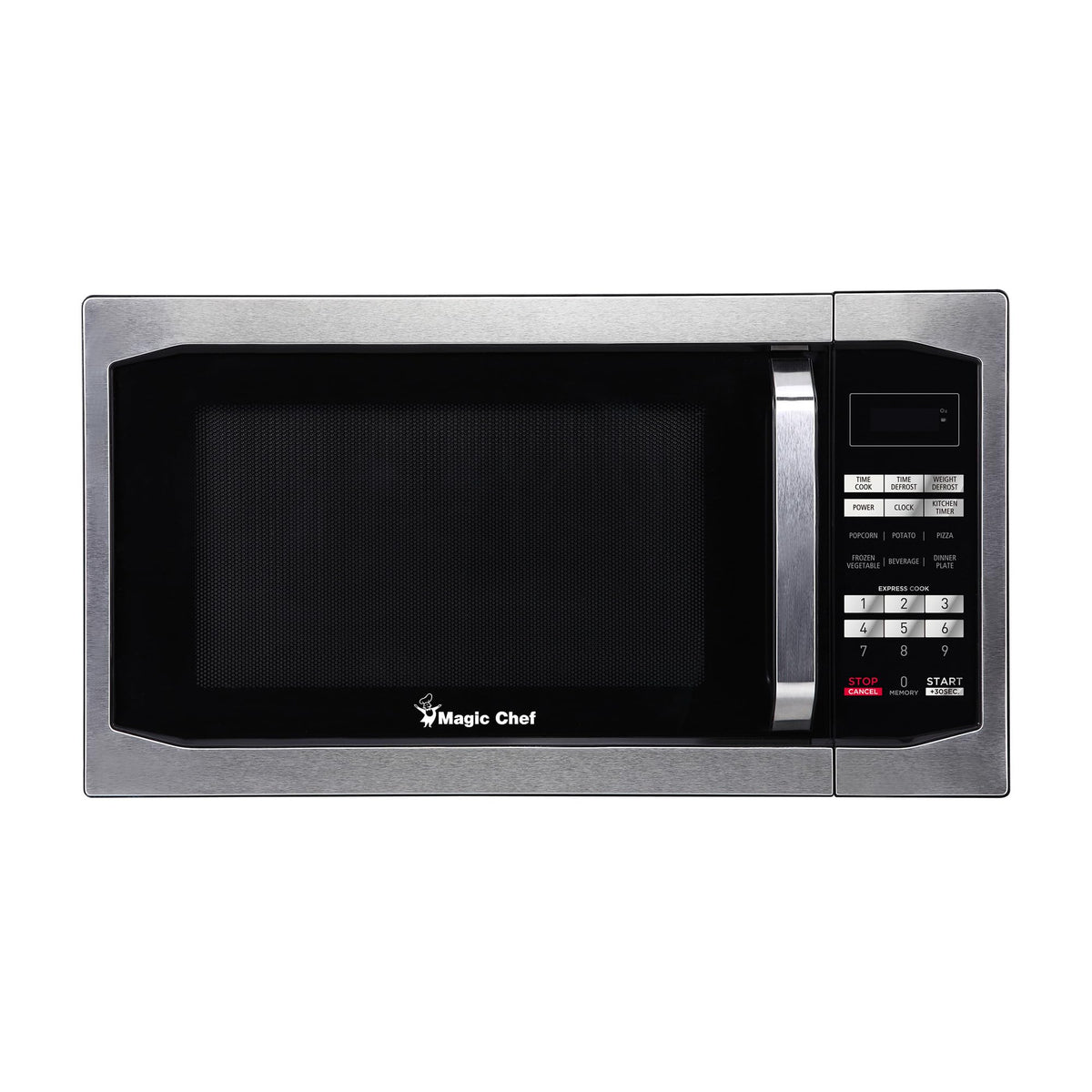 Magic Chef Countertop Microwave Oven, 1.6 Cu Ft, 1100W, Stainless Steel