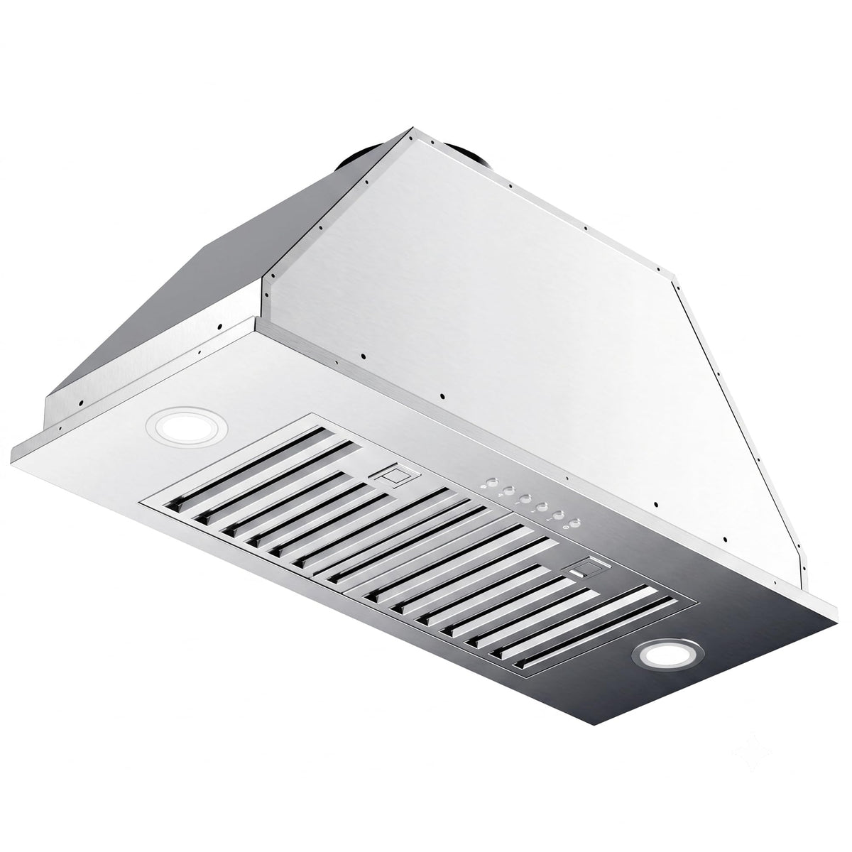 AROAN 30 inch Insert Range Hood, 900 CFM Built-in Range Hood with Ducted/Ductless Convertible, Stainless Steel Vent Hood for Kitchen 4 Speed Push Control and Long-term warranty(ANB01-30)