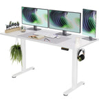 Claiks Electric Height Adjustable Standing Desk, 48x24 Inch, Deep Black