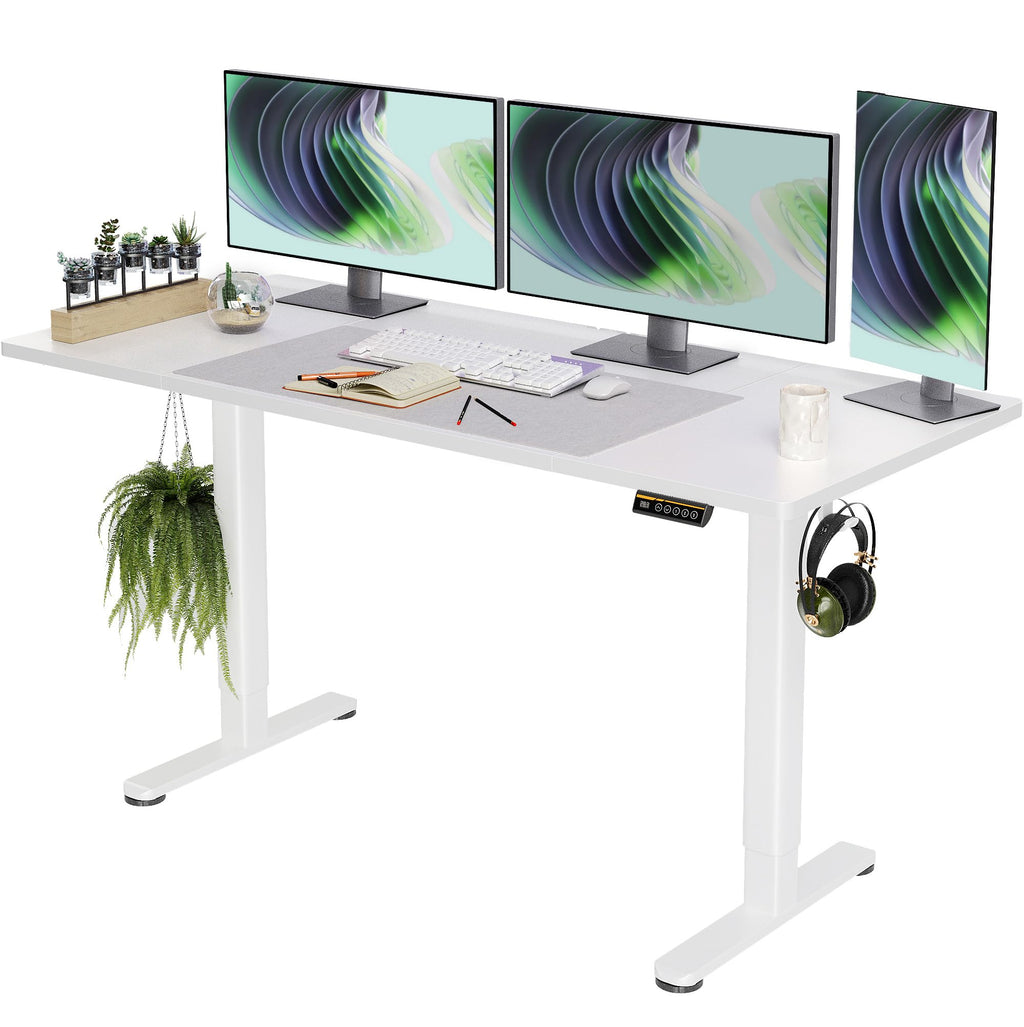 Claiks Electric Height Adjustable Standing Desk, 48x24 Inch, Nature