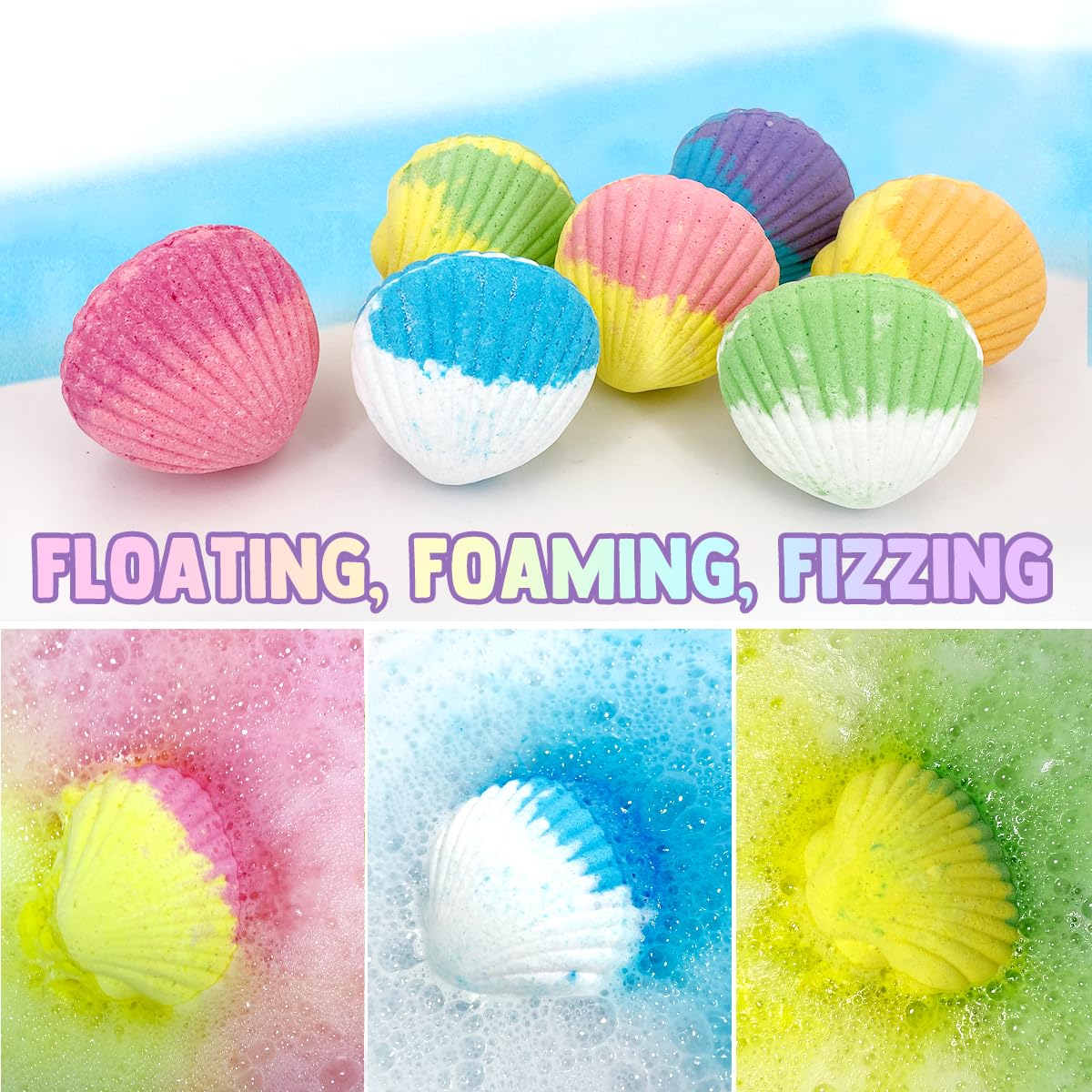 Clear&Fresh Magic Shell Bath Bombs for Kids with Surprise Jewelrys Inside