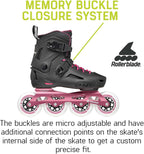 Rollerblade Lightning 90 Women's Urban Inline Skate, Black and Sangria