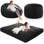 Bean Bag Chairs for Adults - Giant Bean Bag Convertible Floor Sofa