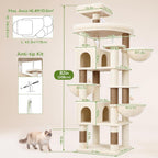 Globlazer 82in Extra Large Cat Tree Tower for Indoor Cats Large Adult, S82