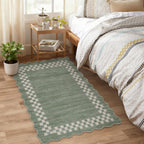 GarveeHome 5x7 Washable Area Rug Checkered Rug for Bedroom Living Room