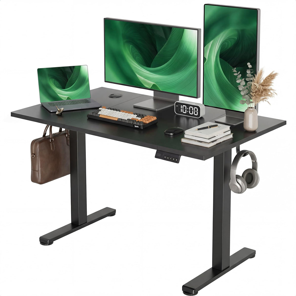Claiks Electric Height Adjustable Standing Desk, 32x19 Inch, Nature