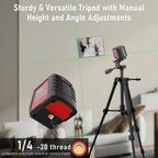Laser Level 100ft Auto Leveling Green Cross Line 2-Wire Tripod Rechargeable