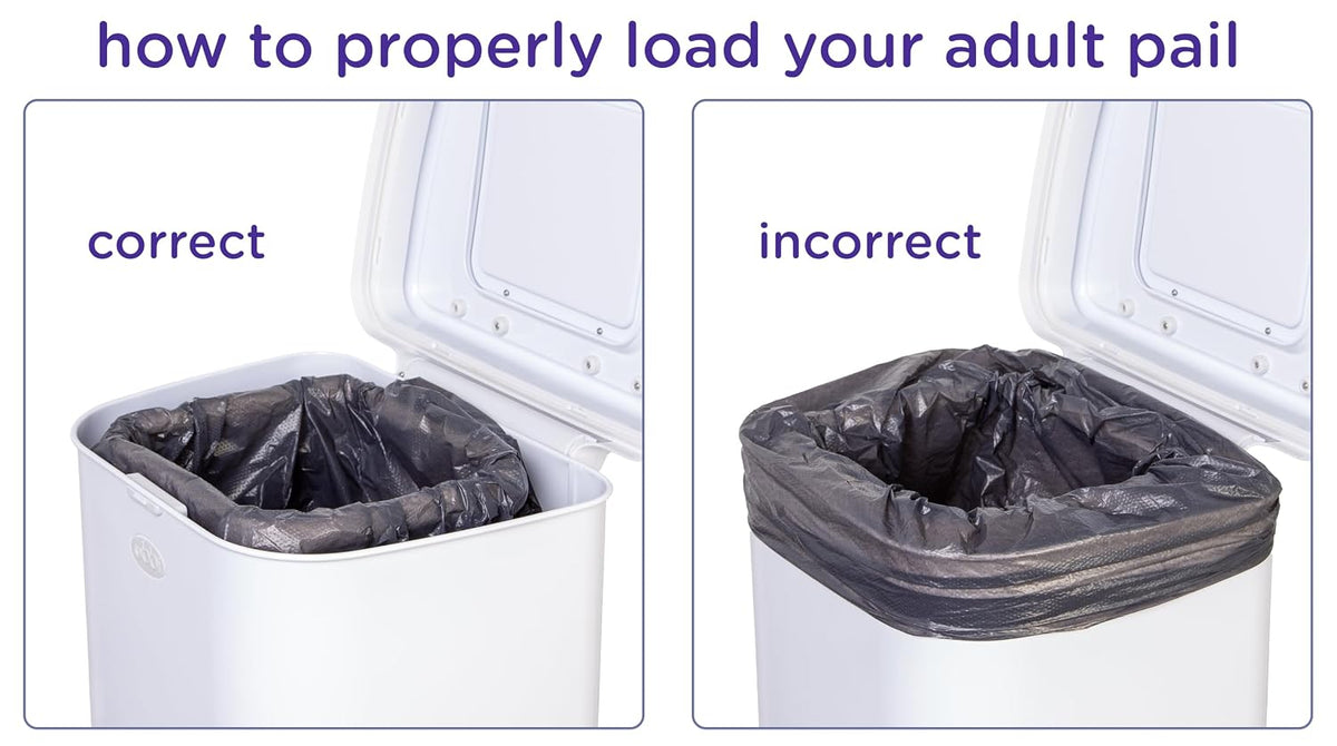 Ubbi Adult Diaper Pail, 13-Gallon Stainless Steel Incontinence Disposal Bin