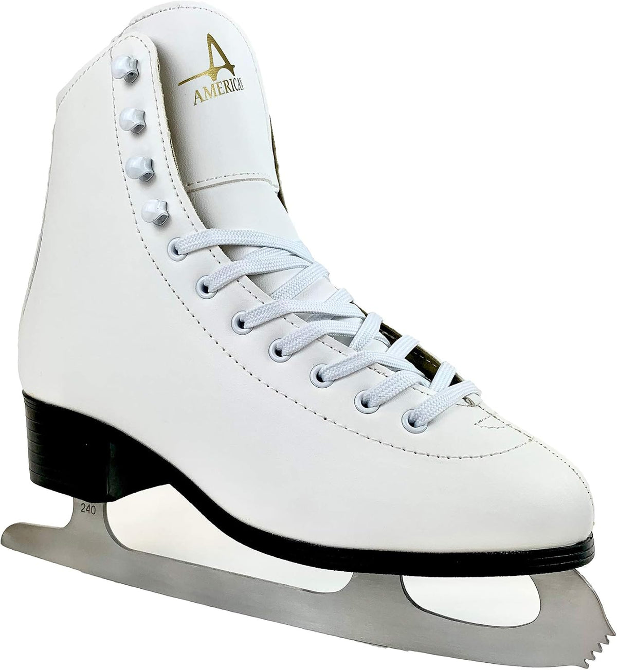 American Athletic Tricot Lined Ice Skates for Women - Recreational Figure Skates with Ankle Support, Padded Lining, Stainless Steel Blades - Suitable for Indoor & Outdoor Ice Skating