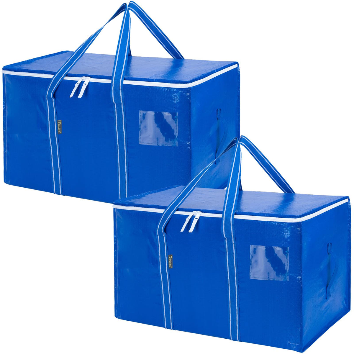 BALEINE 16-Pack Oversized Moving Bags with Reinforced Handles, Heavy-Duty Storage Tote for Clothes, Moving Supplies (Clear, 16-Pack)