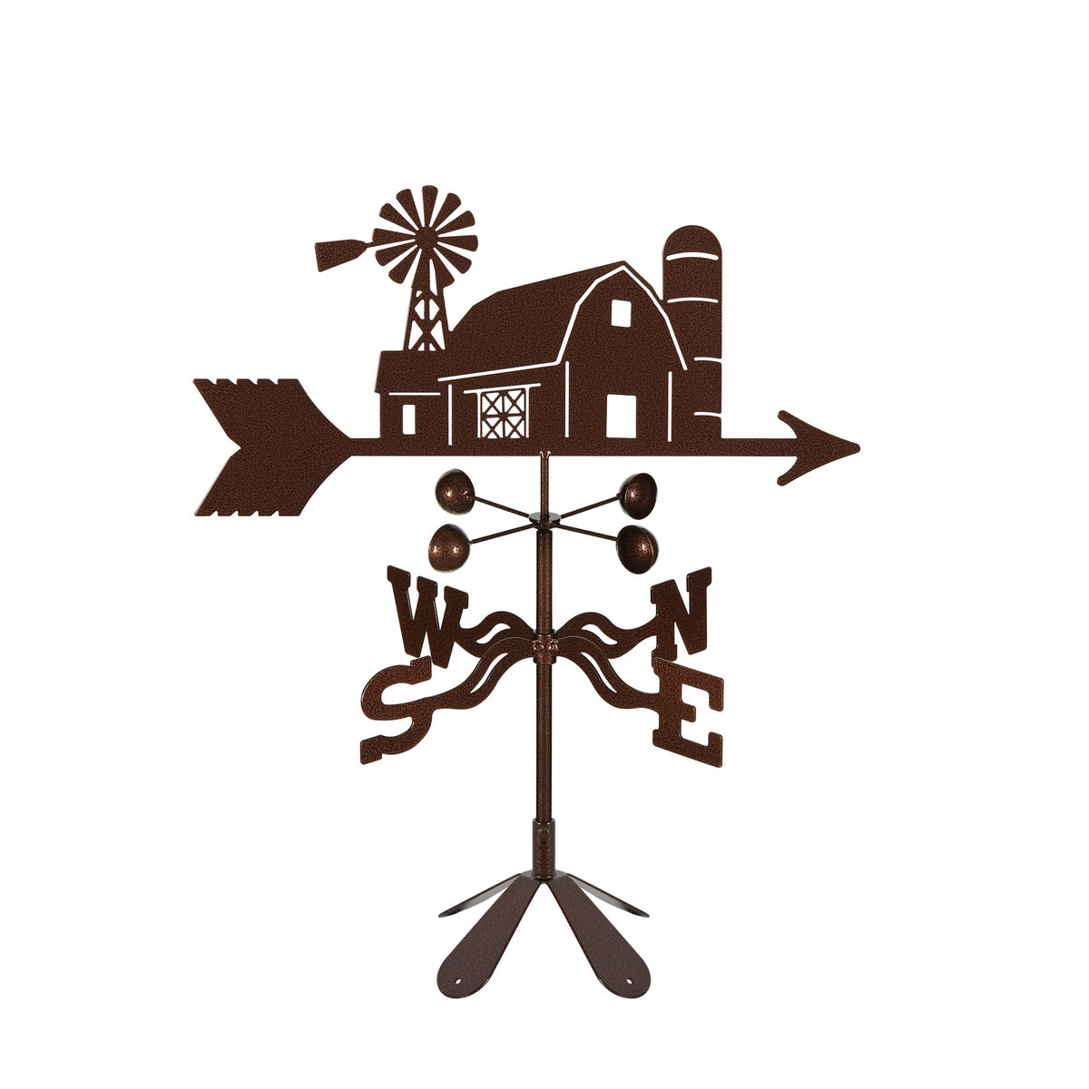 EZ Vane Steel Farm Scene Weathervane 21” Height, Includes Metal 4-Sided Mount, Wind Cups & Brackets | Hand-Crafted and Family-Owned, Made in the USA with Triple Powder Coating, Limited