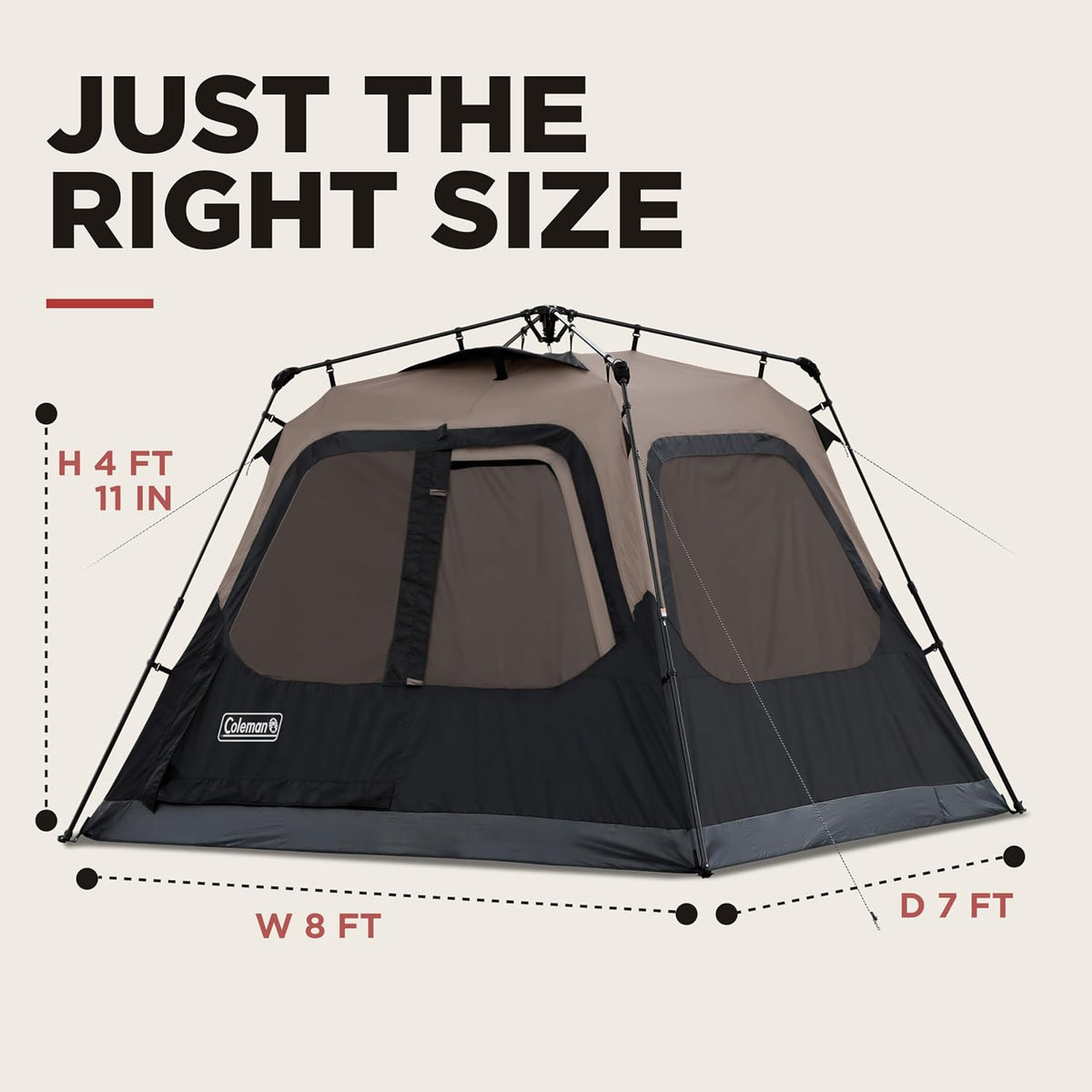 Coleman 4/6/8/10 Person Instant Camping Tent with 1-Minute Setup