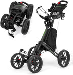 EASEGO Golf Push Cart 4 Wheel : Golf Walking Cart Golf Caddy Pull Carts