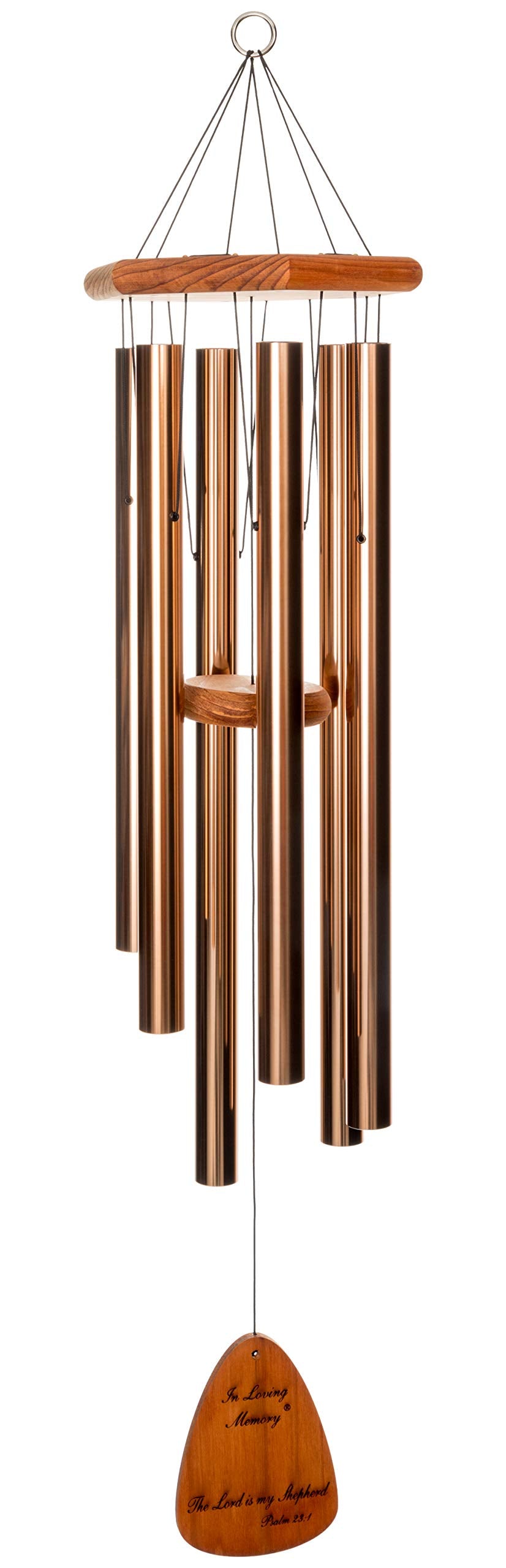 In Loving Memory 35-inch Windchime, Silver w/The Lord is My Shepherd…
